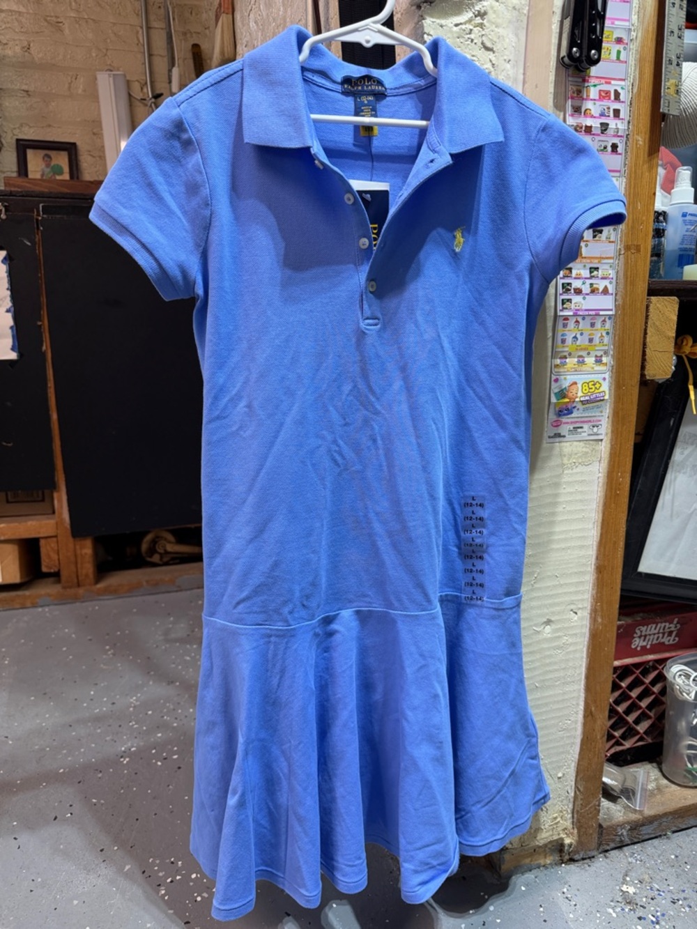 Ralph Lauren Sky Blue Polo Dress with Embroidered Logo